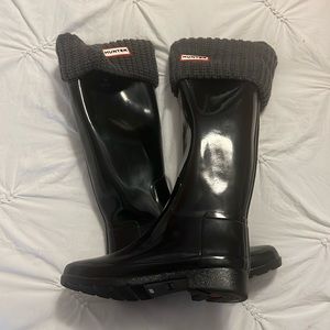 Hunter Tall Boots with grey sock